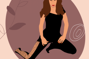 Современный минималистический абстрактный портрет