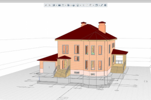 BIM визуализация загородного дома в программе Renga