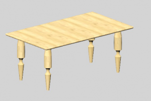 Создание 3D-модели стола по исходным замерам