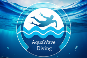 Логотип для компании "AquaWave Diving"