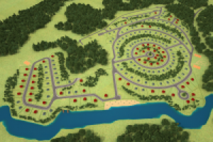 Генеральный план коттеджного поселка.