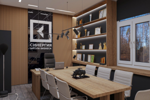 3D Визуализация дизайна кабинета для переговоров