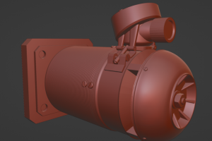 3D Визуализация Генератора Авиационного Двигателя под 3D Печать