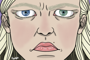 Блондинка злится