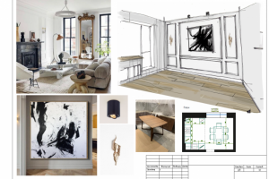 Зона кухни-столовой