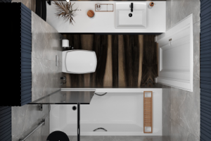 Дизайн проект квартиры 84 кв.м. Ванная комната