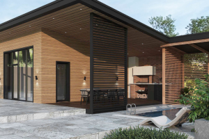 Проект уличной веранды с бассейном