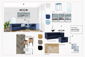 Мудборд гостиной в квартире