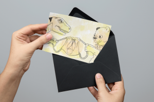 Открытка для бренда детских рюкзаков