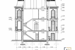 Разрез особняка в Подушкино