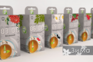 Упаковка чая, серия Зима