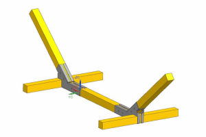 3д модель основание гамака из брусьев
