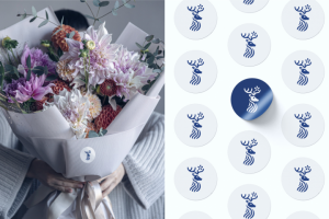 Логотип и название цветочного магазина