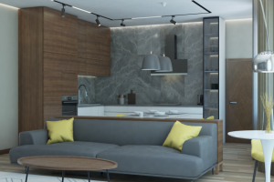 Визуализация Кухни гостиной