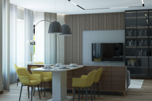 Визуализация Кухни гостиной