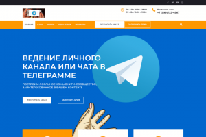 Сайт компании по продвижению телеграм-каналов