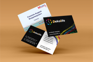 Визитки для лакокрасочной компании и мед организации