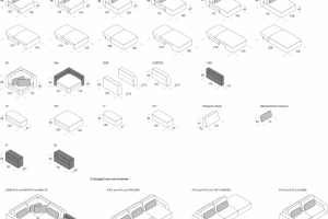 Векторные модули диванов для сайта фабрики MOON