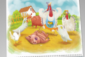 Календарь для фирмы, которая занимается разведением индеек