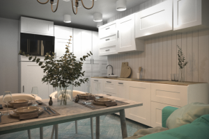 Кухня-гостинная в современном стиле