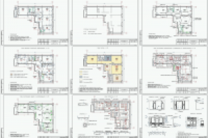 Рабочие чертежи эскизного проекта трехкомнатной квартиры