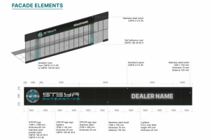 Разработка элементов экстерьера и интерьера дилерского центра