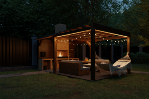 Беседка с очагом