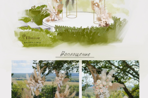 Эскиз для оформления свадебного декора