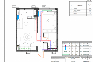 план ОВиК из дизайн проекта 38 кв. м.
