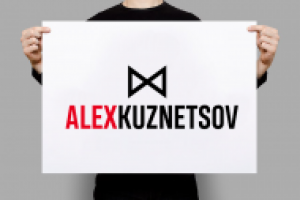 Логотип для ведущего праздничных мероприятий "ALEX KUZNETSOV"