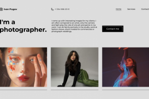 Лэндинг для сайта фотографа