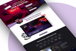 Landing Page по продаже установки "Бои роботов"