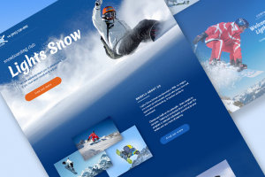 LandingPage для школы сноуборда