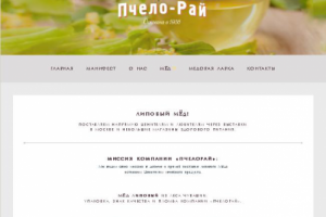 Проект Пчелорай. Дизайн и верстка сайта