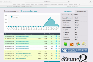 Организовал баннерную рекламу для сайта через биржу
