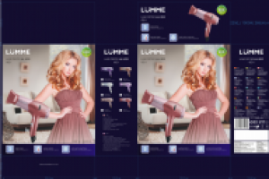 Коробка для фена (девушка и фон изначально разные фотографии)