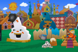 Арт для игры, вариация на тему "Вовка в Тридевятом царстве".