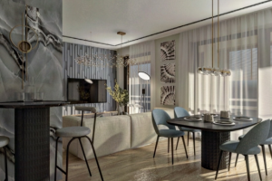 Кухня-гостиная в 3х комнатной квартире г.Санкт Петербург