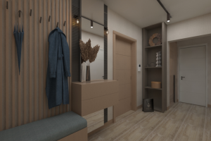 прихожая в квартире 54,4кв.м