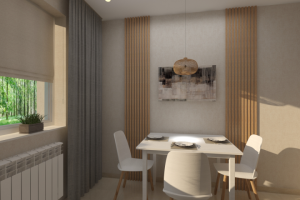 кухня в квартире 54,4кв.м 1