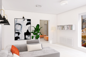 Дизайн проект 3х комнатной квартиры, Россия. Стиль минимализм