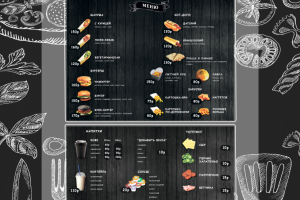 Меню для шаурмешной