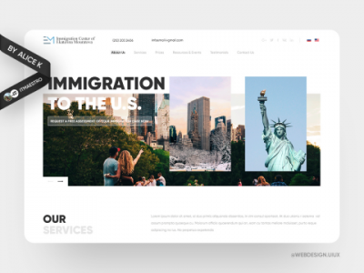 Иммиграционная компания — дизайн сайта UX/UI