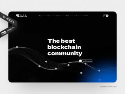 Крипто-сообщество ALFA — дизайн и анимация сайта UX/UI