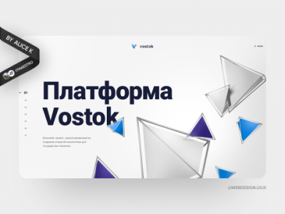 Crypto платформа Vostok — дизайн сайта UX/UI