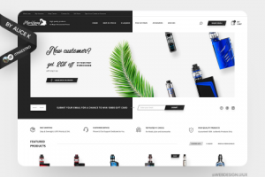 Магазин курительных девайсов — дизайн сайта UX/UI