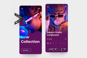 Приложение для магазина очков и линз — дизайн под iOS и Android