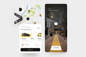Приложение сервиса такси — дизайн под iOS и Android
