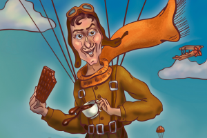 Иллюстрация ШОКОЛАДНЫЙ АВИАТОР