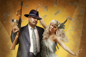 Арт на тему "Гангстеры 30-х гг." Рисование портрета по фото в PS